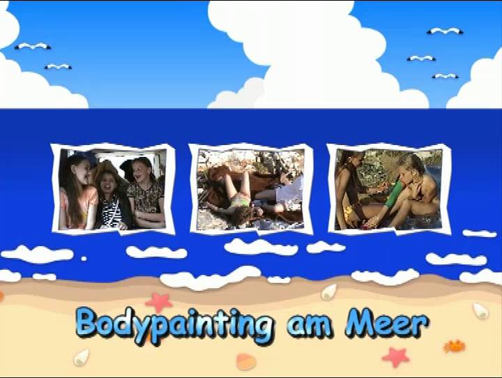 Naturistin Videos Bodypainting am Meer - Poster