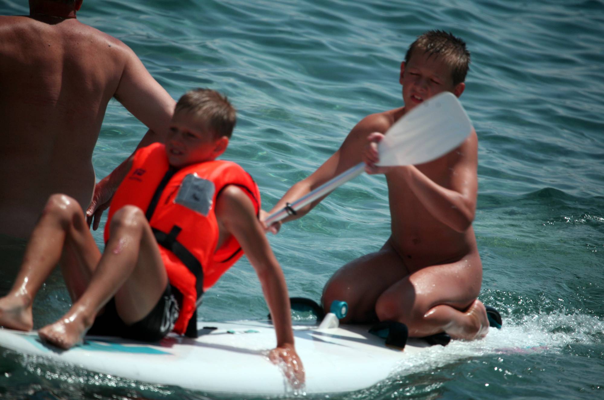 Nudist Beach Boy Surfing - 2