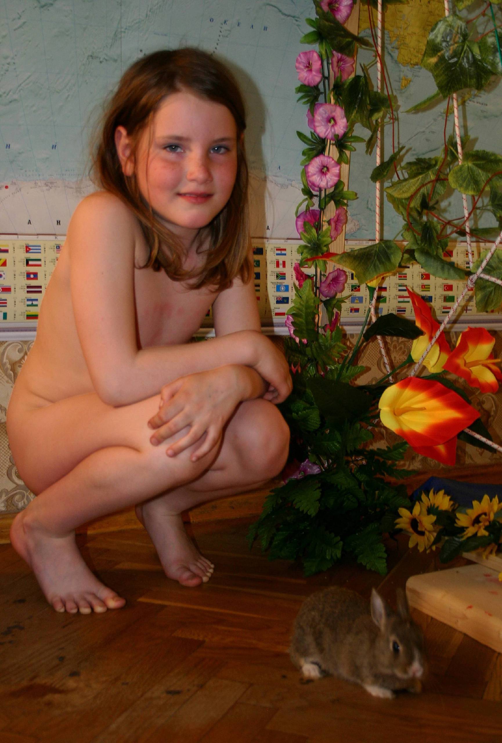 Purenudism Pics Nudist Girl and the Bunny - 1